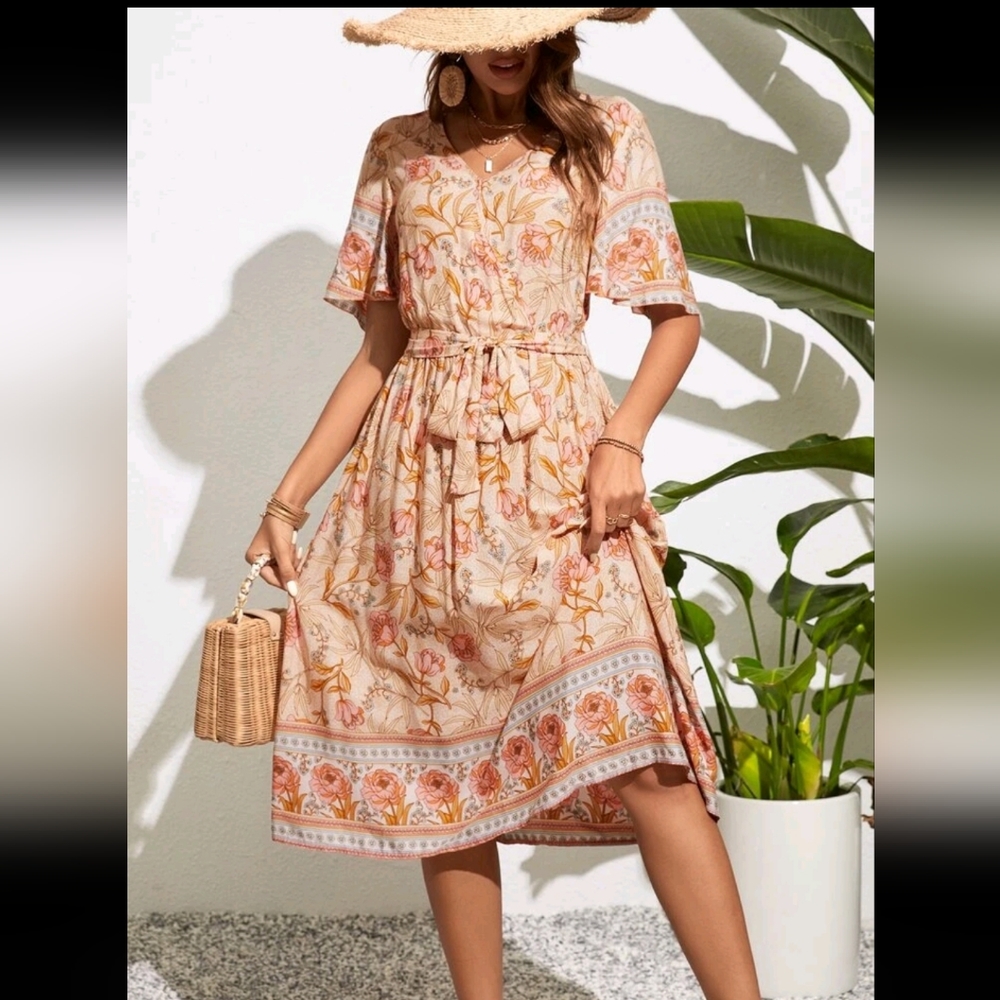 Pretty floral summer dress
